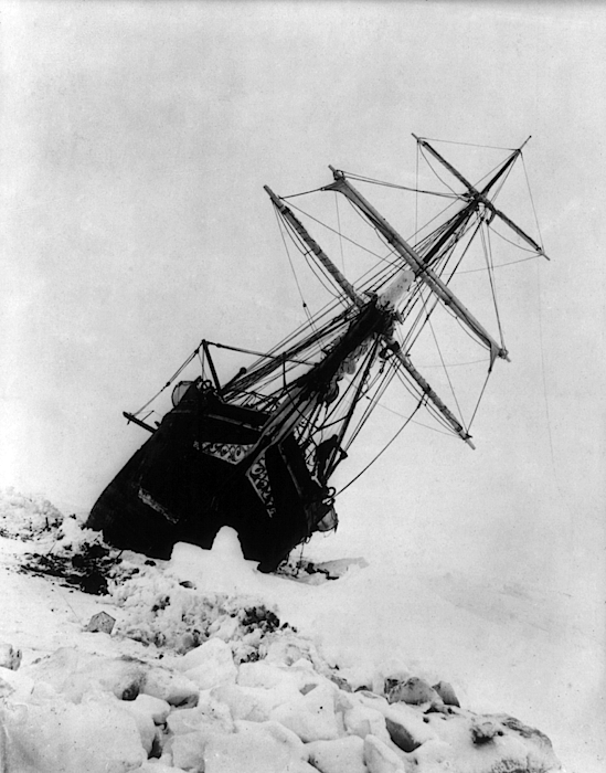 Shackletons Endurance Ship Trapped in Pack Ice, Antarctic