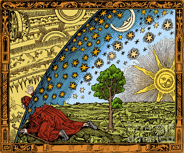 Where Heaven And Earth Meet 1888 Flammarion Engraving Tapestry by