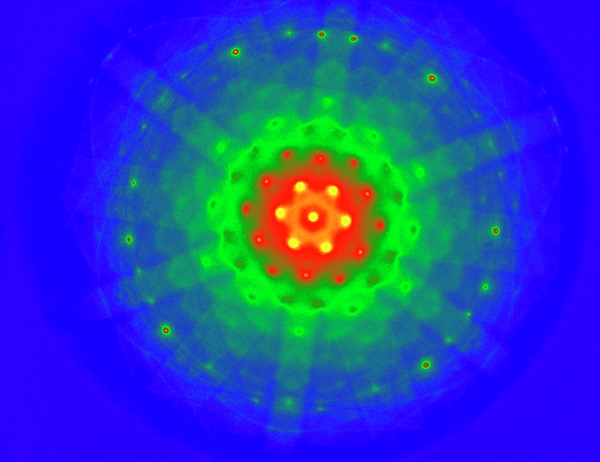 Silicon Crystal Diffraction Pattern Greeting Card by 
