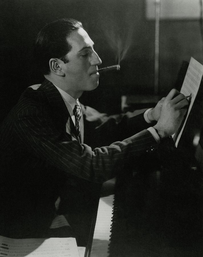 A Portrait Of George Gershwin At A Piano #1 by Edward Steichen