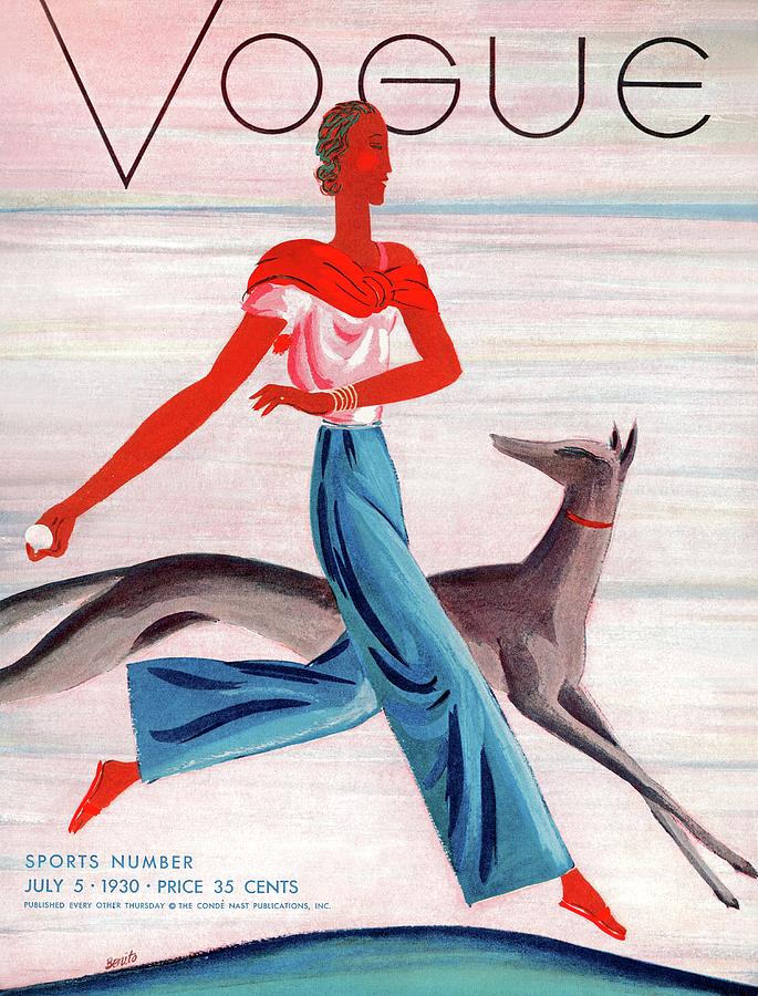 Vogue 1930 Sports Cover Photograph - A Vintage Vogue Magazine Cover Of An African #1 by Eduardo Garcia Benito