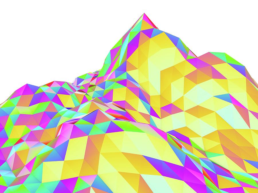 Abstract Landscape Of Polygons #1 by Pasieka / Science Photo Library