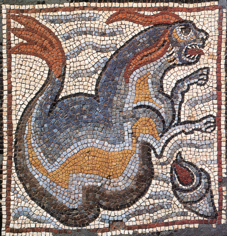 Amphibian Monster, Byzantine Mosaic #1 by Science Source