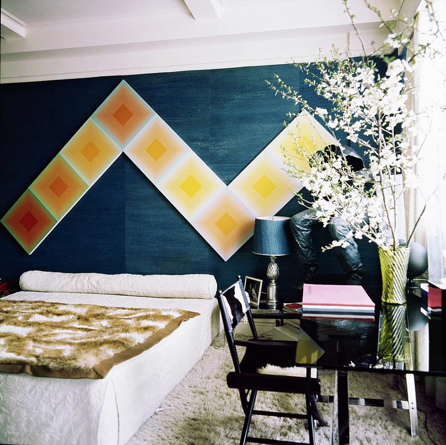 Diane Von Furstenbergs Bedroom #1 Photograph by Horst P. Horst