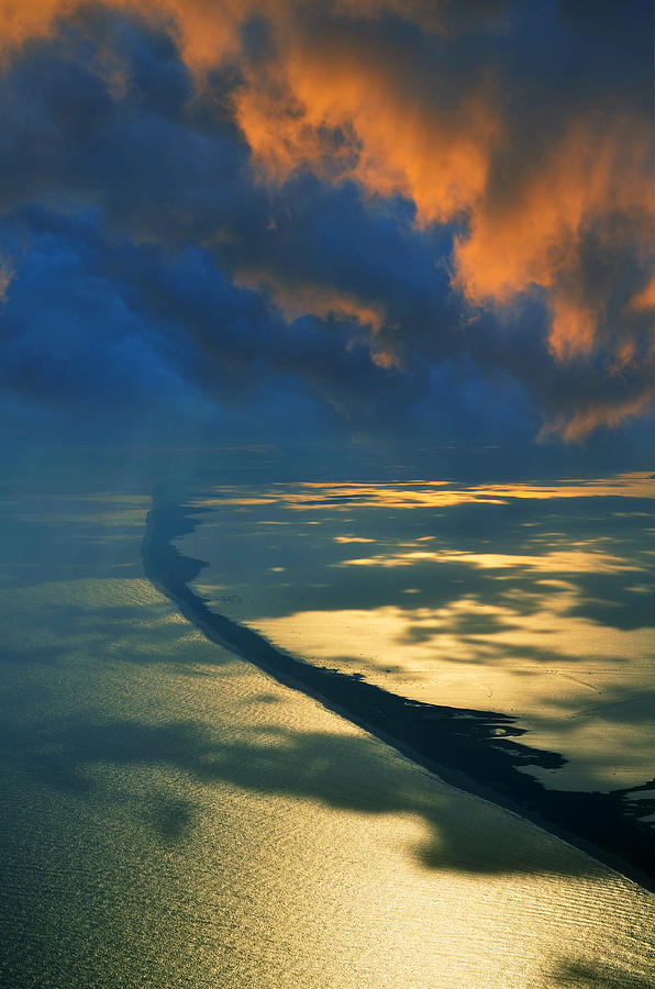 Dramatic Coastal Sunset Photograph - Fire Island  #1 by Laura Fasulo