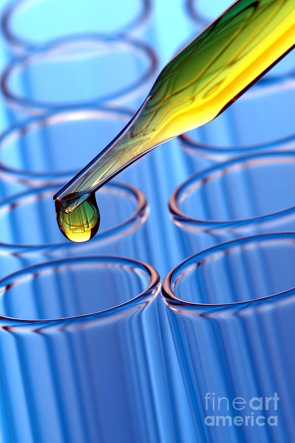Laboratory Test Tubes in Science Research Lab #1 Photograph by Olivier Le Queinec