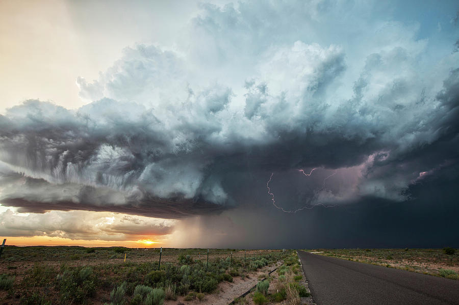 Thunderstorm At Sunset #1 by Roger Hill / Science Photo Library