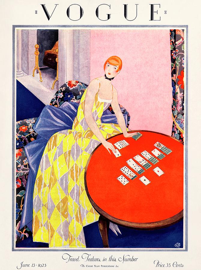 A Vintage Vogue Magazine Cover Of A Woman #10 by George Wolfe Plank