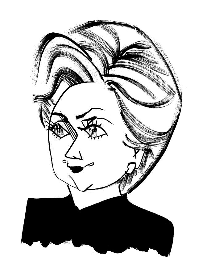 Hillary Clinton #3 Drawing by Tom Bachtell