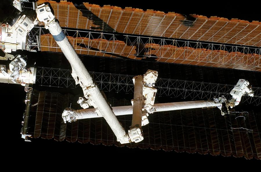 Iss Radiator Array Nasa Iss Solar Array Repair #2 by Nasa / Science Photo Library