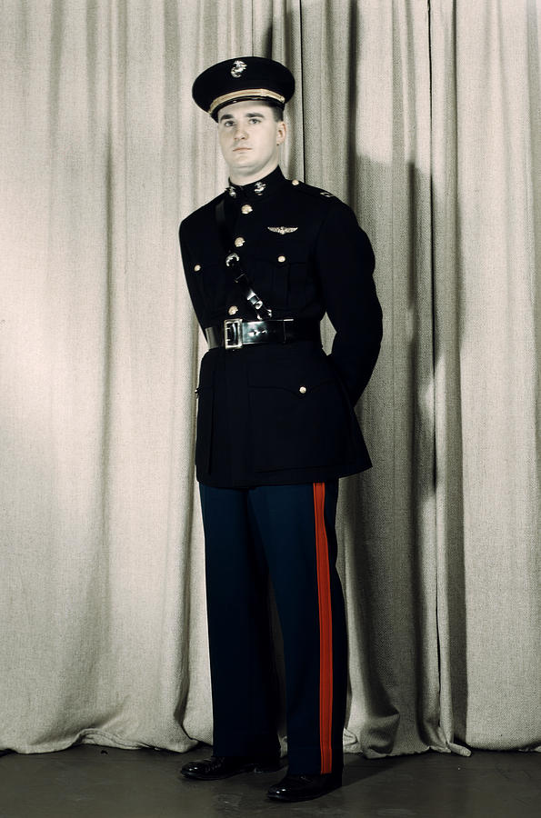 is the dress blue and gold Marine Corps Men's Officer Premium Dress Blue Wool Uniform Pants – Nate  Woodard