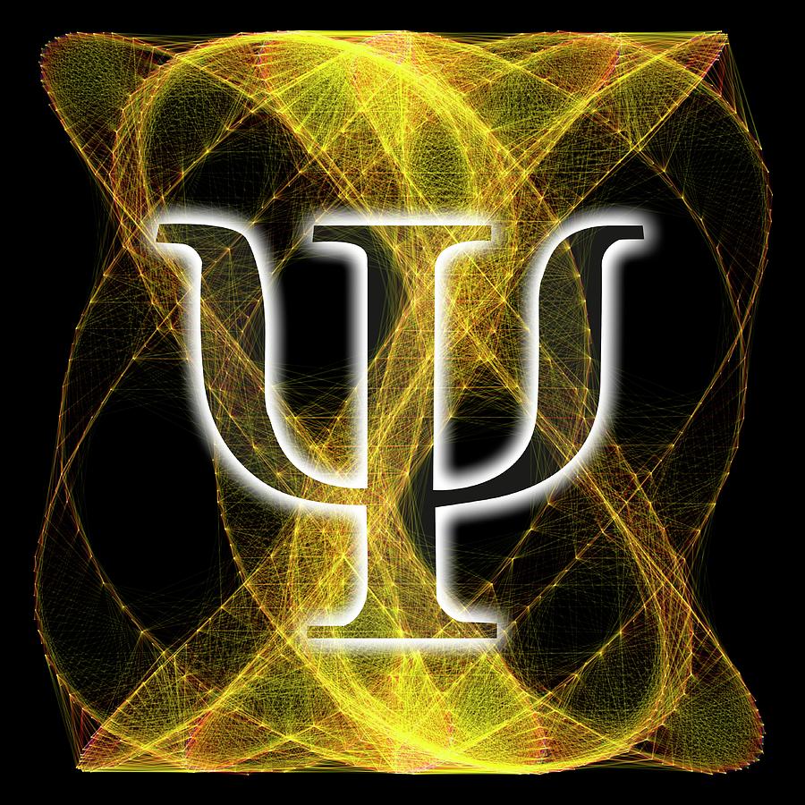 Psi Symbol And Artwork Of A Wavefunction #3 by Alfred Pasieka / Science ...
