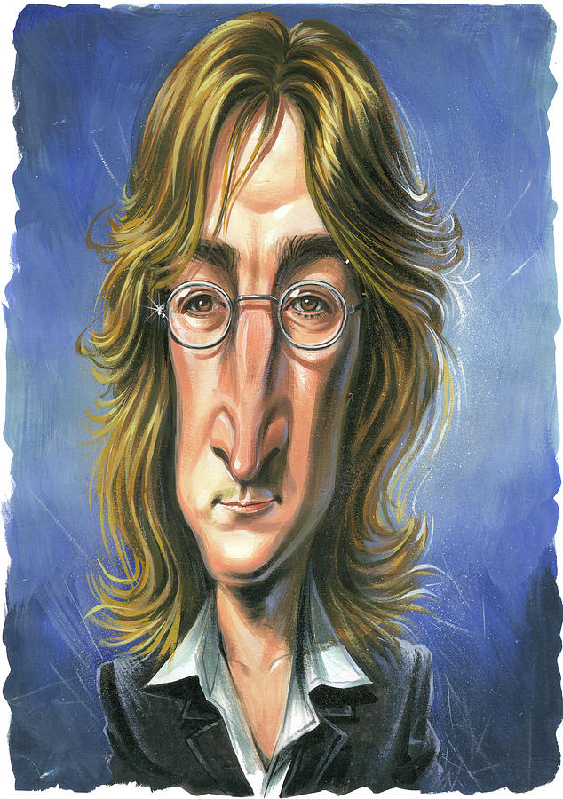 John Lennon #5 Painting by Art - Metal Posters