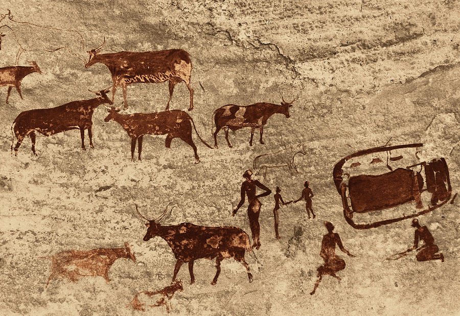 Tassili Najjer Rock Painting, Algeria #5 by George Holton