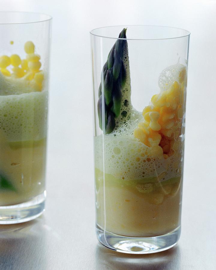 A Drink With Asparagus Photograph by Romulo Yanes