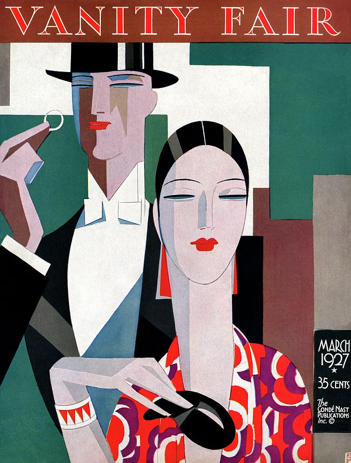 Vanity Fair March 1927 Cover Photograph - A Elegant Couple by Eduardo Garcia Benito