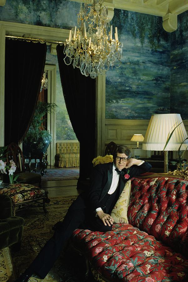 A Portrait Of Yves Saint Laurent At His Home by Horst P. Horst