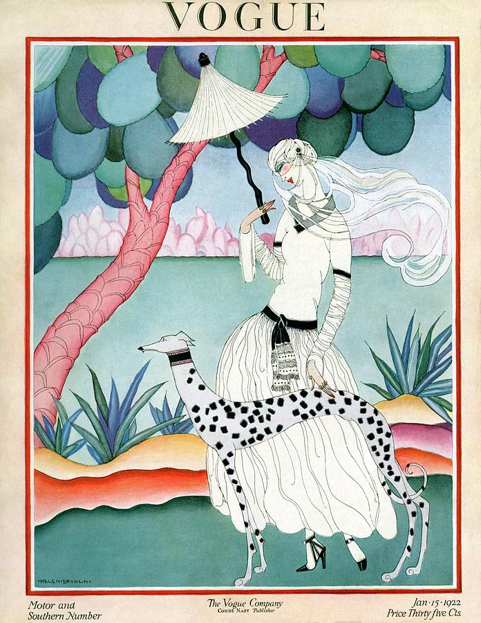 VOGUE 1962年春のコレクション A Vogue Cover Of A Woman With A Dalmatian by Helen Dryden