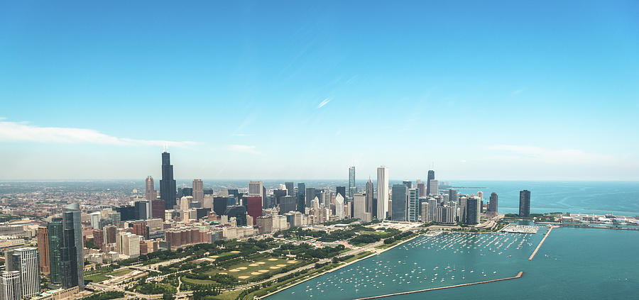 Aerial View Of The Downtown In Chicago by Franckreporter