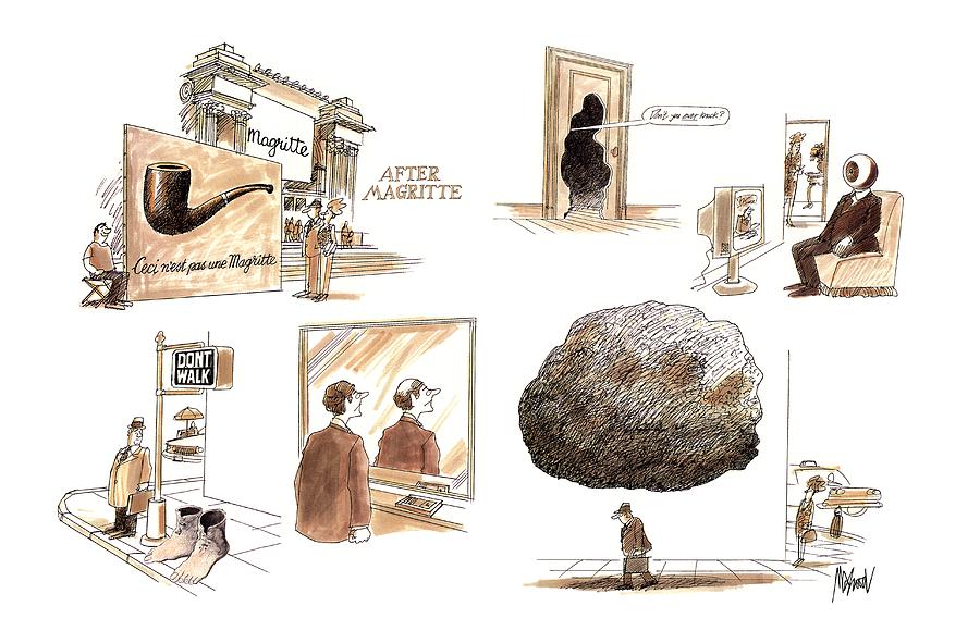 After Magritte Drawing by Kenneth Mahood