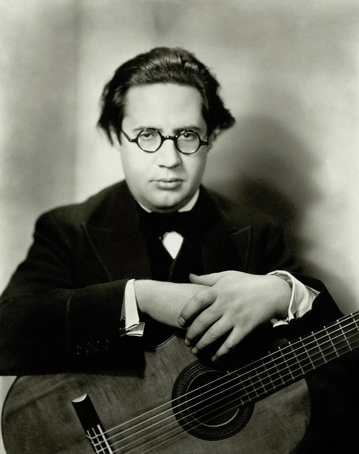 Andres Segovia With A Guitar by Nickolas Muray
