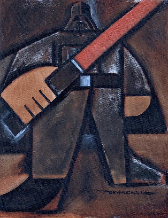 Darth Vader in Geometric Form Painting - Art Vader by Tommervik