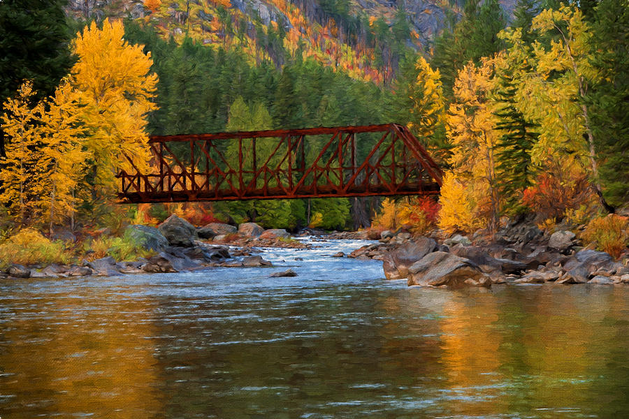 Autumn Crossing Photograph by Mary Jo Allen