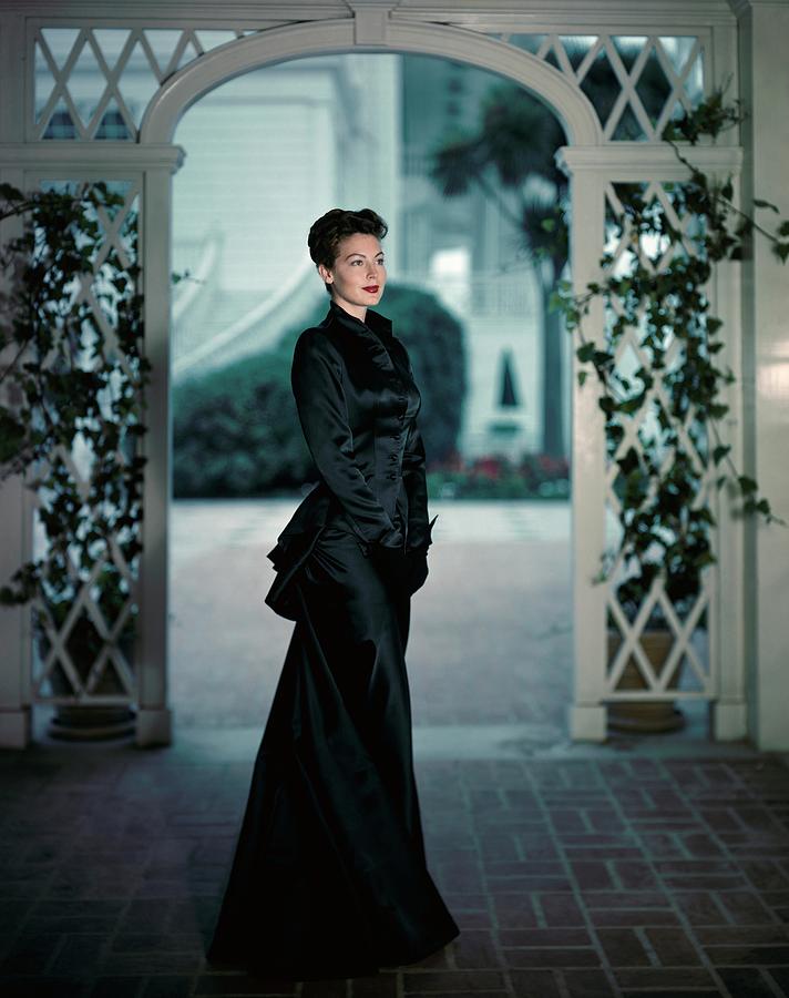 Ava Gardner Wearing A Long Satin Gown by Luis Lemus Ava Gardner Wearing A Long Satin Gown by Luis Lemus