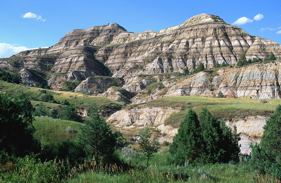 Badlands Landscape From Valley, North by John Elk
