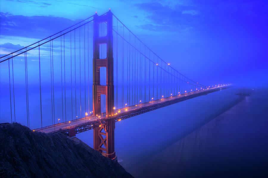 Blue Hour At Golden Gate Bridge by Jimmy Mcintyre