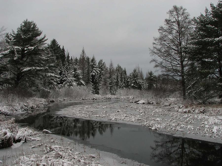 Boot Creek Ice Over Photograph by Dale Kauzlaric