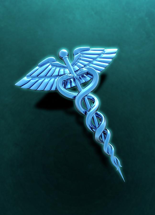 Caduceus by Victor Habbick Visions / Science Photo Library