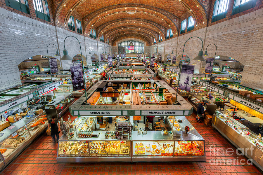 Vibrant Indoor Market Scene Photograph - Cleveland West Side Market V by Clarence Holmes
