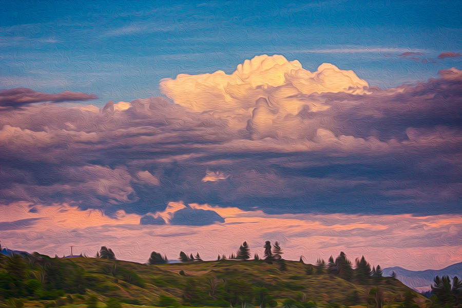 Cloudy Sunset Painting by Omaste Witkowski