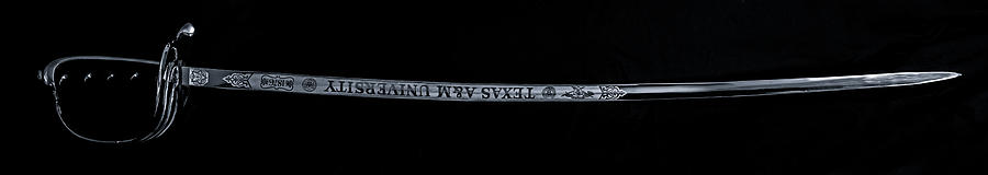 Elegant Vintage Sword with Engravings Photograph - Corps of Cadets Saber by David Morefield