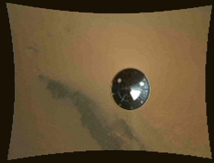 Curiosity Rover Card Curiosity rover's descent by Nasa / Science Photo Library