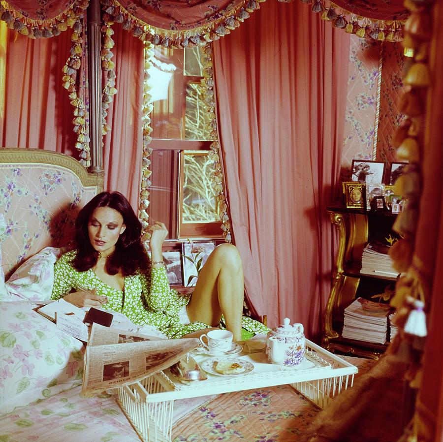 Diane Von Furstenberg In Her Bedroom by Horst P. Horst