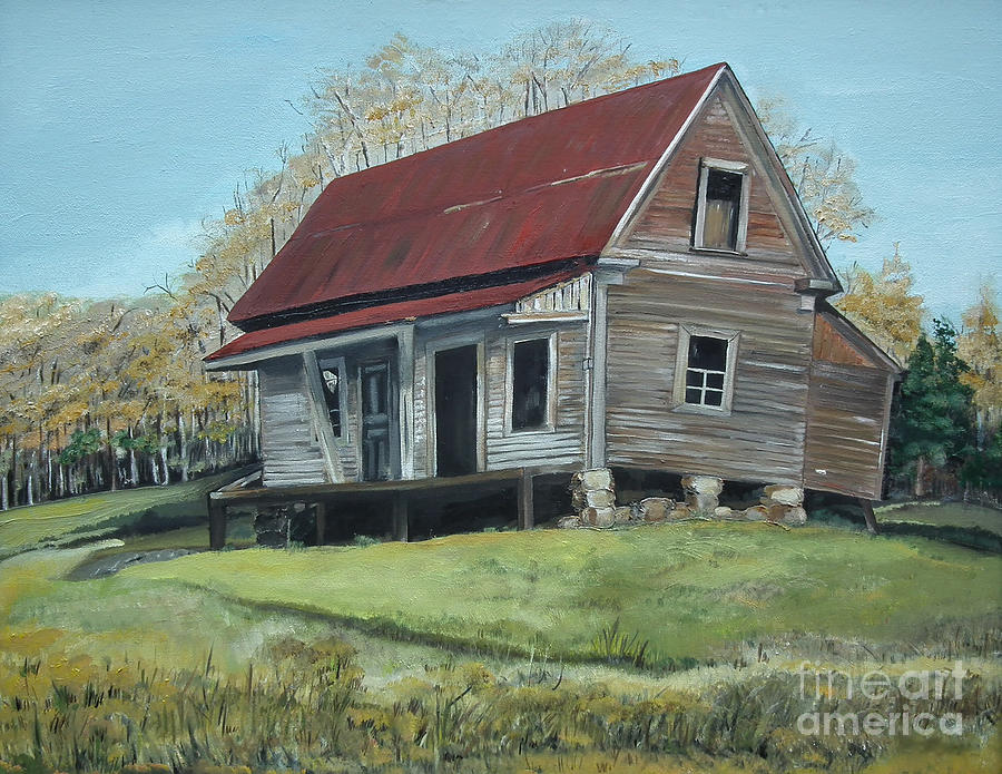 Gates Chapel - Ellijay GA - Old Homestead Painting by Jan Dappen