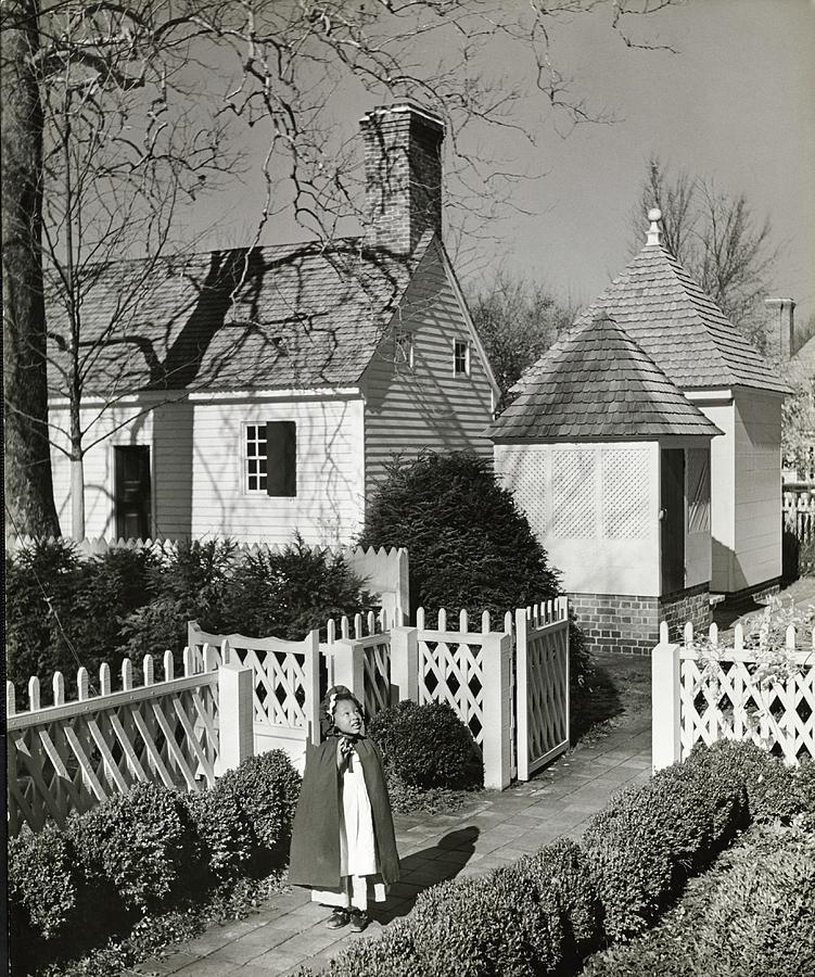 Girl Wearing Cape By George Wythe House Photograph by George Karger