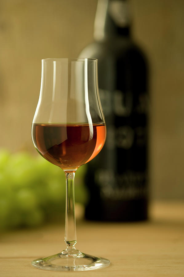 Glass Of Sherry Or Madeira Wine by Kontrast-fotodesign
