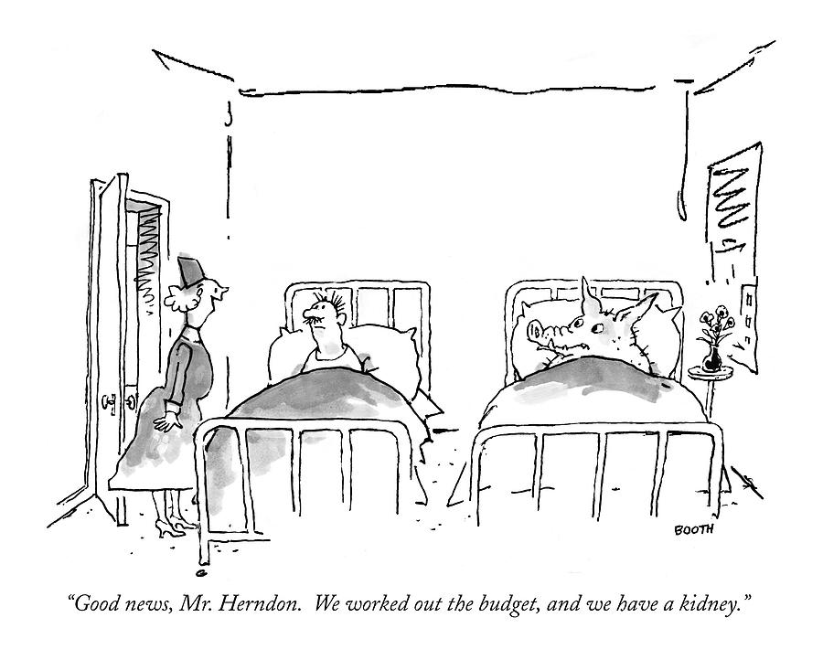 ?good News, Mr. Herndon.  We Worked Drawing by George Booth