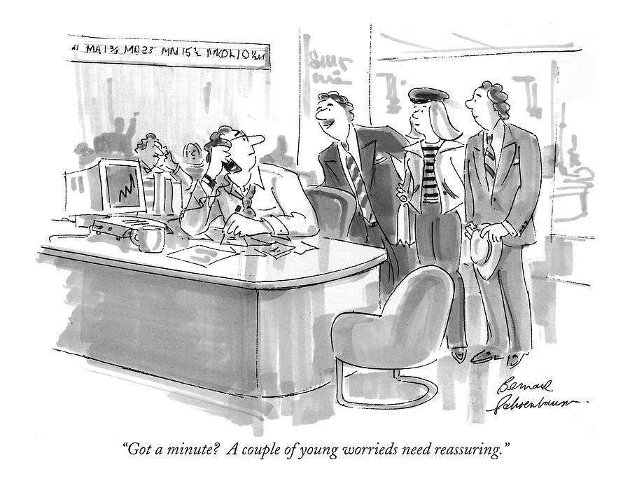 Got A Minute?  A Couple Of Young Worrieds Need Drawing by Bernard Schoenbaum