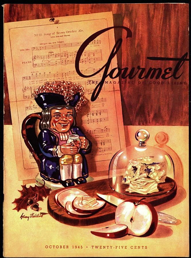Gourmet Cover Illustration Of A Tray Of Cheese Photograph by Henry Stahlhut
