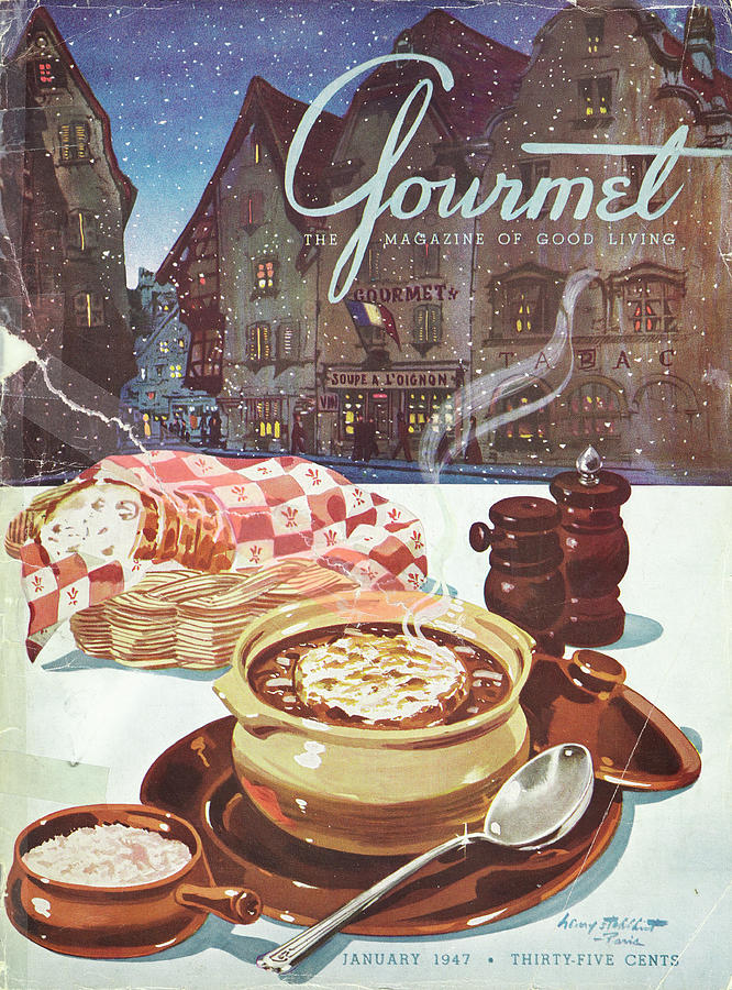 Gourmet Magazine Winter Edition Cover Photograph - Gourmet Cover Of Onion Soup by Henry Stahlhut
