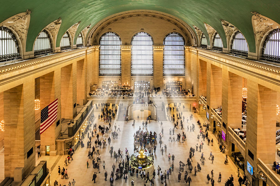 Grand Central Terminal Interior Photograph - Grand Central Terminal Birds Eye View I by Susan Candelario