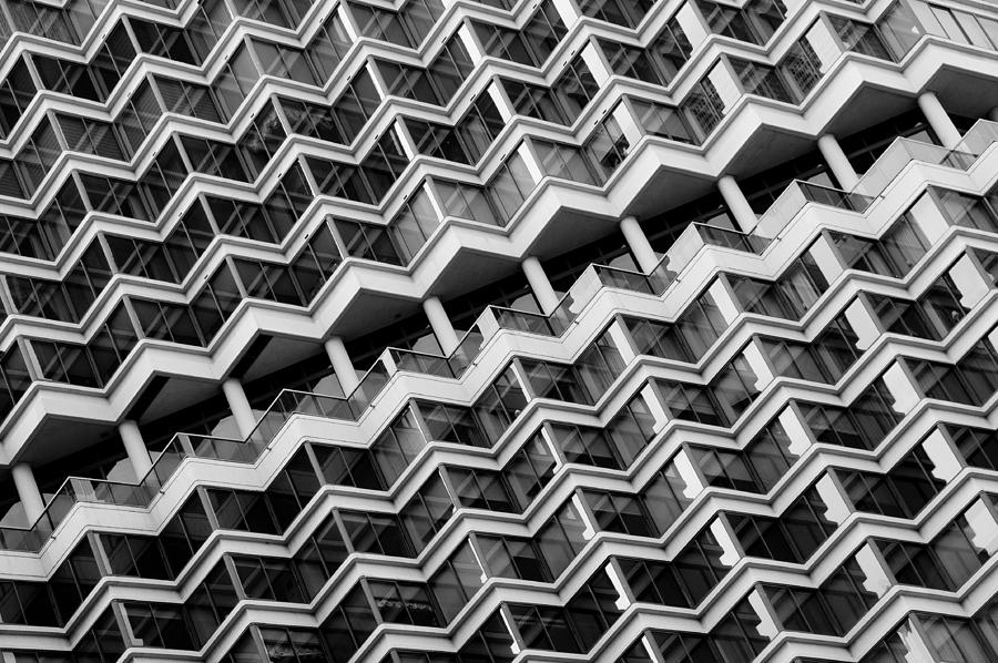 Geometric Architecture in Philadelphia Photograph - Grid Lines by Louis Dallara