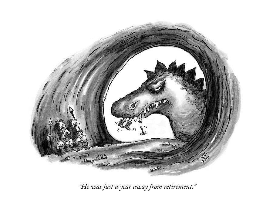 He Was Just A Year Away From Retirement Drawing by Frank Cotham