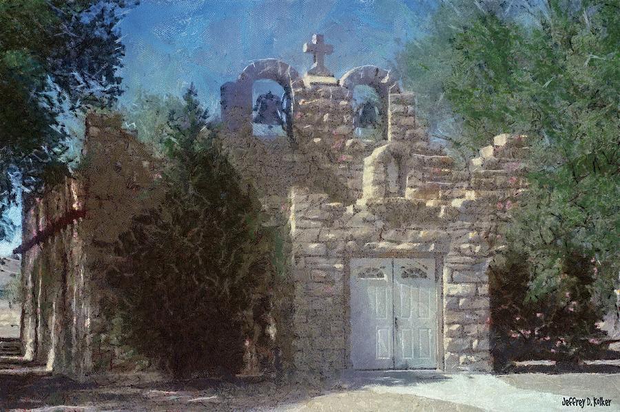 High Desert Church Painting by Jeffrey Kolker