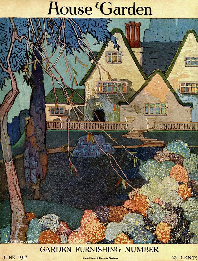 Charming Countryside Cottage Photograph - House And Garden Garden Furnishing Number Cover by Porter Woodruff