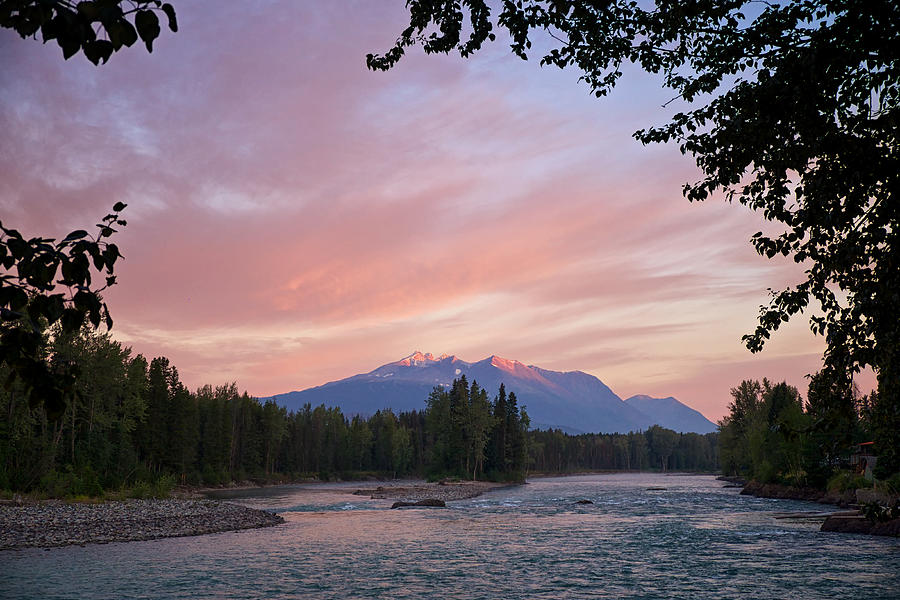 Majestic Mountain at Sunset Photograph - Hudson Bay Mountain British Columbia by Mary Lee Dereske